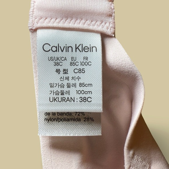 Calvin Klein F3837 Perfect Fit Full Coverage T-Shirt Bra 38C Pink Lightly Lined - Picture 7 of 10